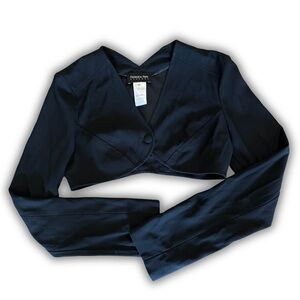 NWOT | Patrizia Pepe | Cropped Blazer Black Buttoned Jacket | Size:42